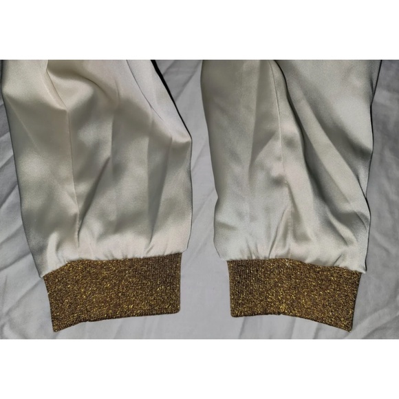 SAINT LAURENT Palm Tree Print Satin Bomber Jacket Unisex Size FR 46 - Picture 12 of 16